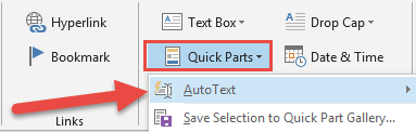 AutoText in Outlook